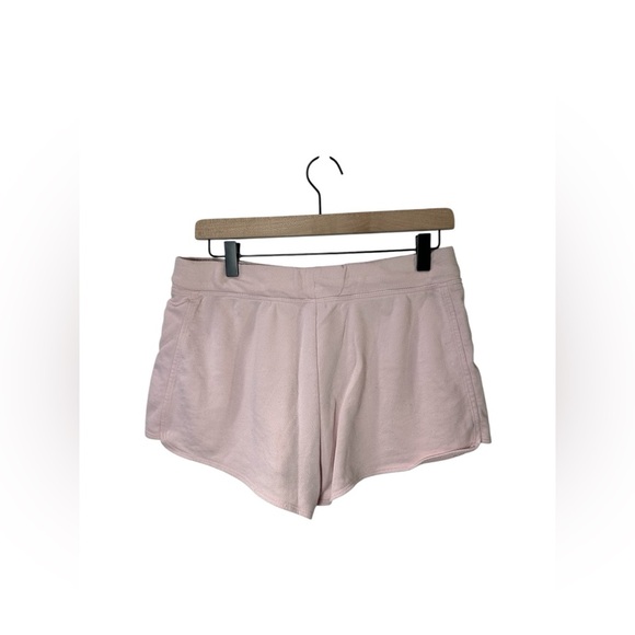 Old Navy Women’s Pink Terry Cloth Lounge Shorts Medium – Soft Casual Drawstring - Picture 3 of 5